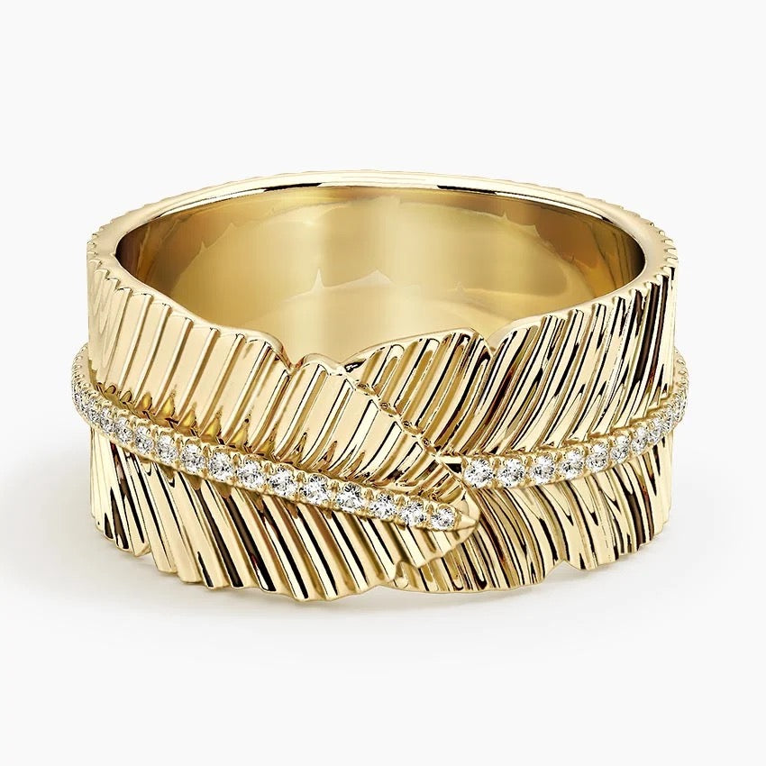 Jane Goodall Leaf Lab Diamond Ring (1/4 ct. tw.) in 14K Yellow Gold