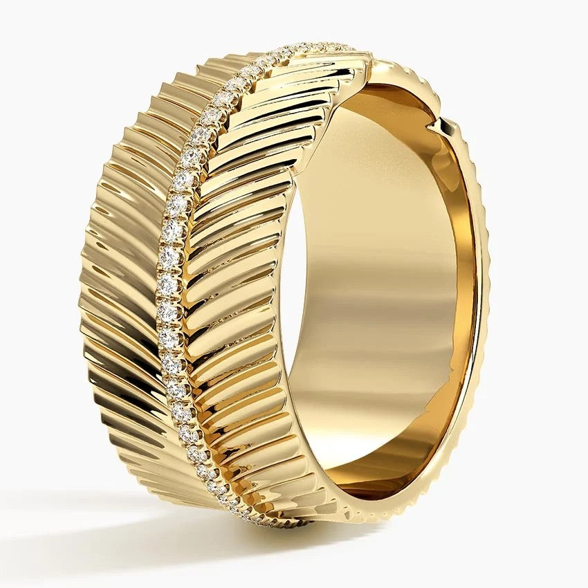 Jane Goodall Leaf Lab Diamond Ring (1/4 ct. tw.) in 14K Yellow Gold
