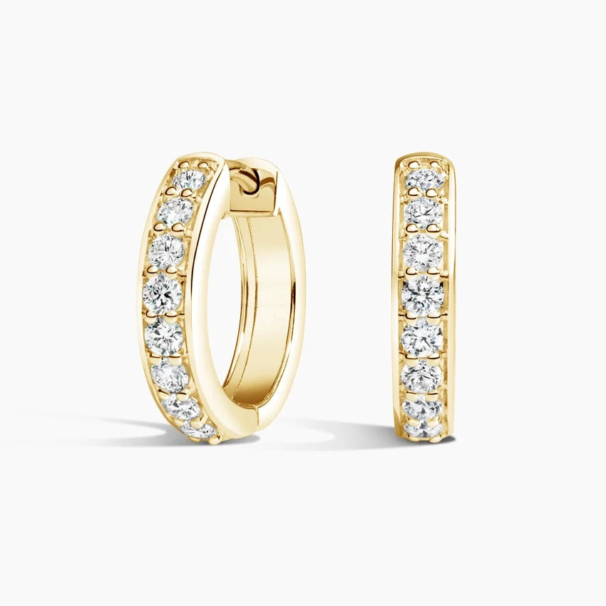 Luxe Diamond Huggie Earrings (1/2 ct. tw.) in 18K Yellow Gold